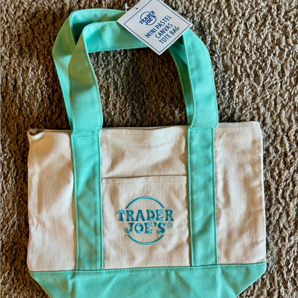Mint Green and Cream Tote Bag